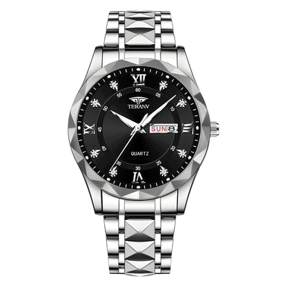 UTHAI CQ429 Casual Men watch calendar diamond shaped luminous waterproof simple quartz watch business clock gift，watches for man