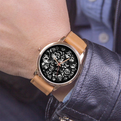 Skeleton Gentleman Watch Men Wrist Original Black Gifts for Men Watch Free Shipping Skull Skull Personalized Gift Souvenir Wach