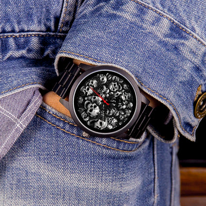 Skeleton Gentleman Watch Men Wrist Original Black Gifts for Men Watch Free Shipping Skull Skull Personalized Gift Souvenir Wach