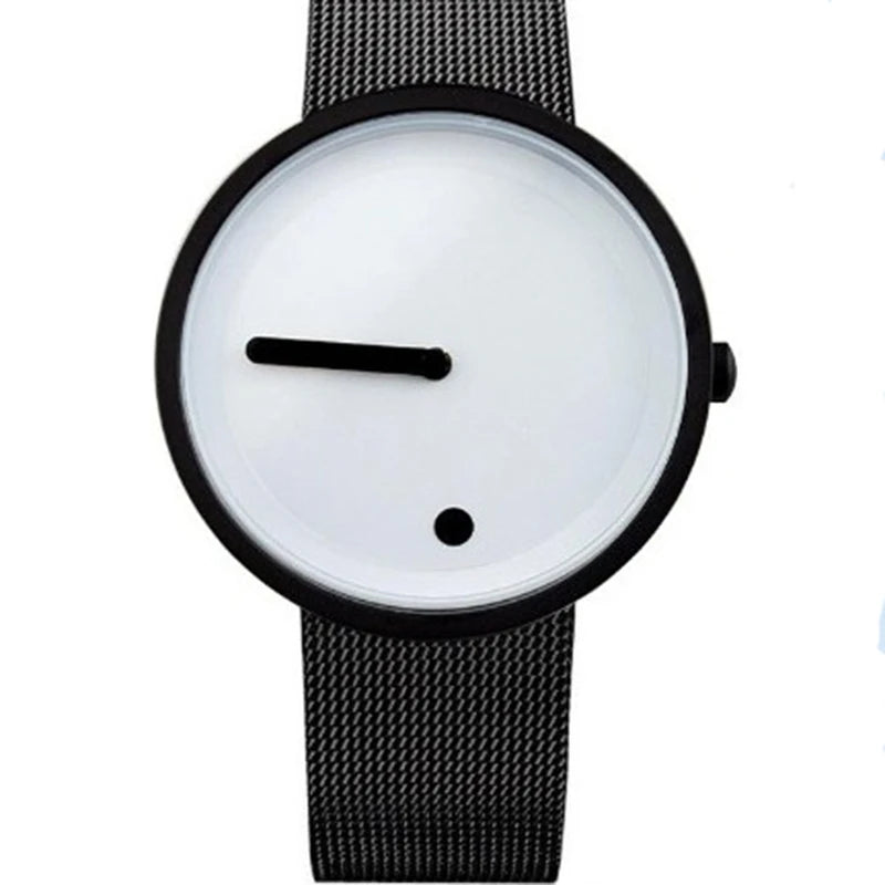 UTHAI CQ191 Simple Style Round Quartz Watch Creative Men's Watch Fashion Casual Leather Women's Watch Gift watchs