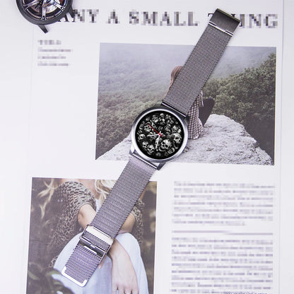 Skeleton Gentleman Watch Men Wrist Original Black Gifts for Men Watch Free Shipping Skull Skull Personalized Gift Souvenir Wach