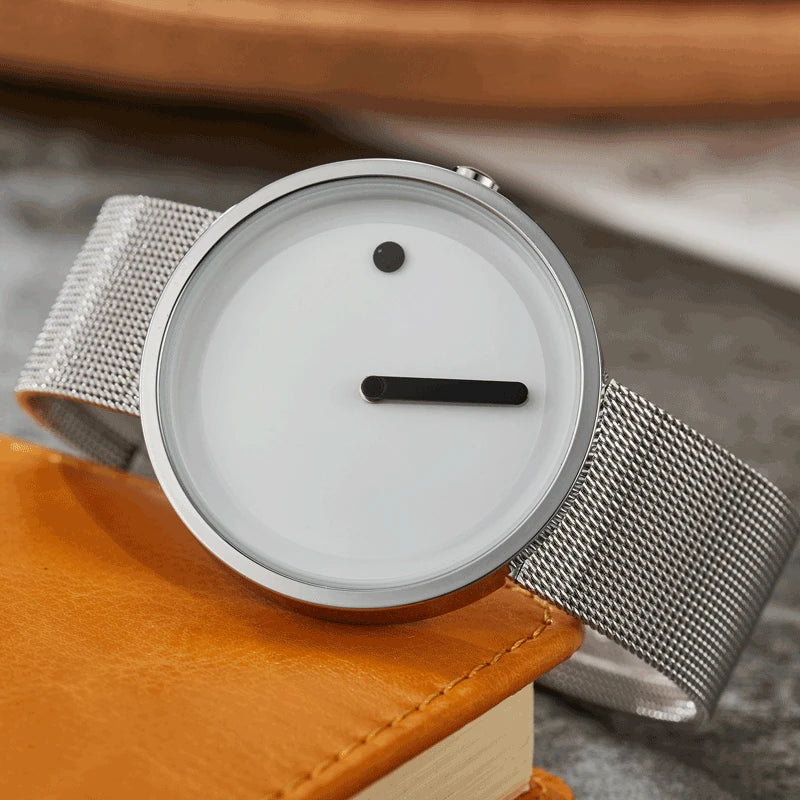 UTHAI CQ191 Simple Style Round Quartz Watch Creative Men's Watch Fashion Casual Leather Women's Watch Gift watchs