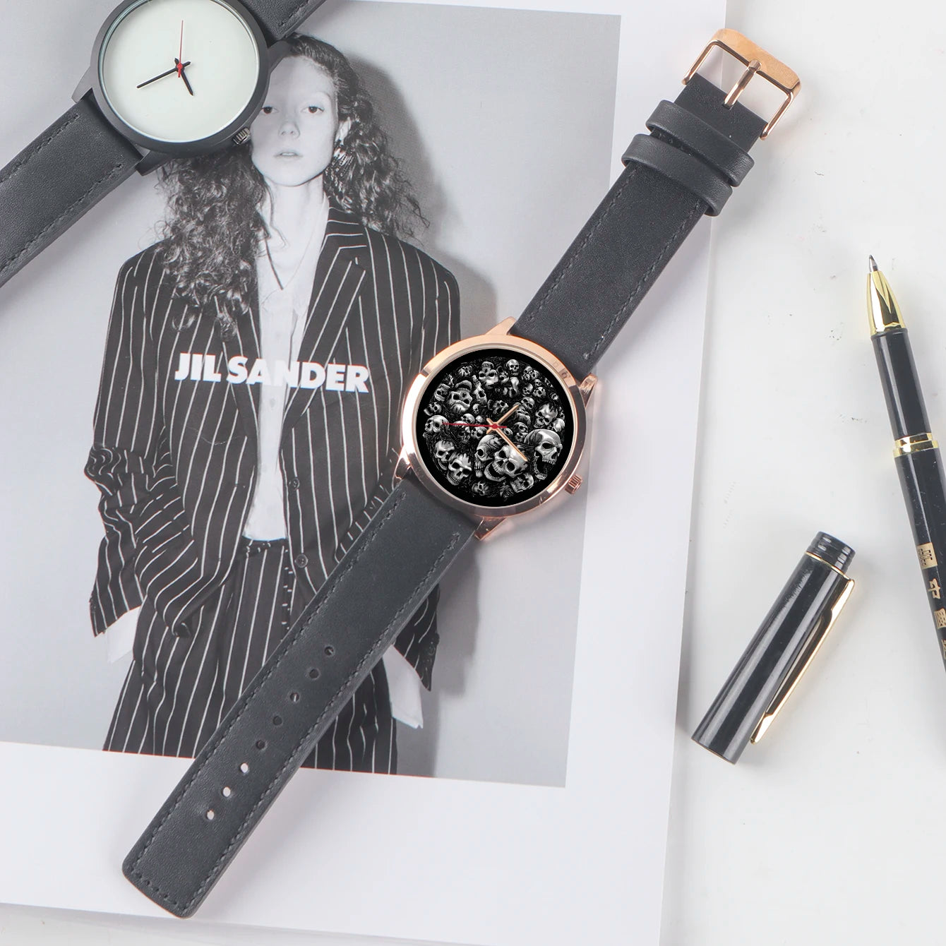 Skeleton Gentleman Watch Men Wrist Original Black Gifts for Men Watch Free Shipping Skull Skull Personalized Gift Souvenir Wach