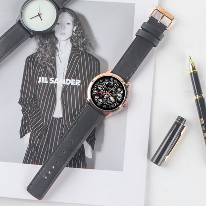 Skeleton Gentleman Watch Men Wrist Original Black Gifts for Men Watch Free Shipping Skull Skull Personalized Gift Souvenir Wach