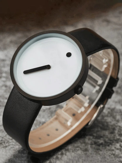 UTHAI CQ191 Simple Style Round Quartz Watch Creative Men's Watch Fashion Casual Leather Women's Watch Gift watchs