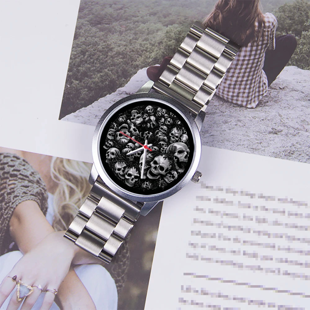 Skeleton Gentleman Watch Men Wrist Original Black Gifts for Men Watch Free Shipping Skull Skull Personalized Gift Souvenir Wach