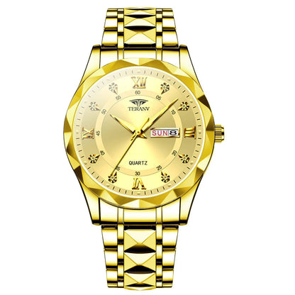 UTHAI CQ429 Casual Men watch calendar diamond shaped luminous waterproof simple quartz watch business clock gift，watches for man