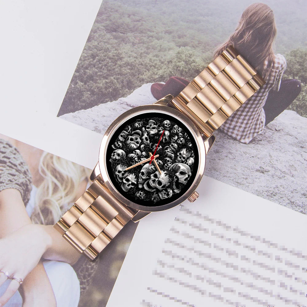 Skeleton Gentleman Watch Men Wrist Original Black Gifts for Men Watch Free Shipping Skull Skull Personalized Gift Souvenir Wach